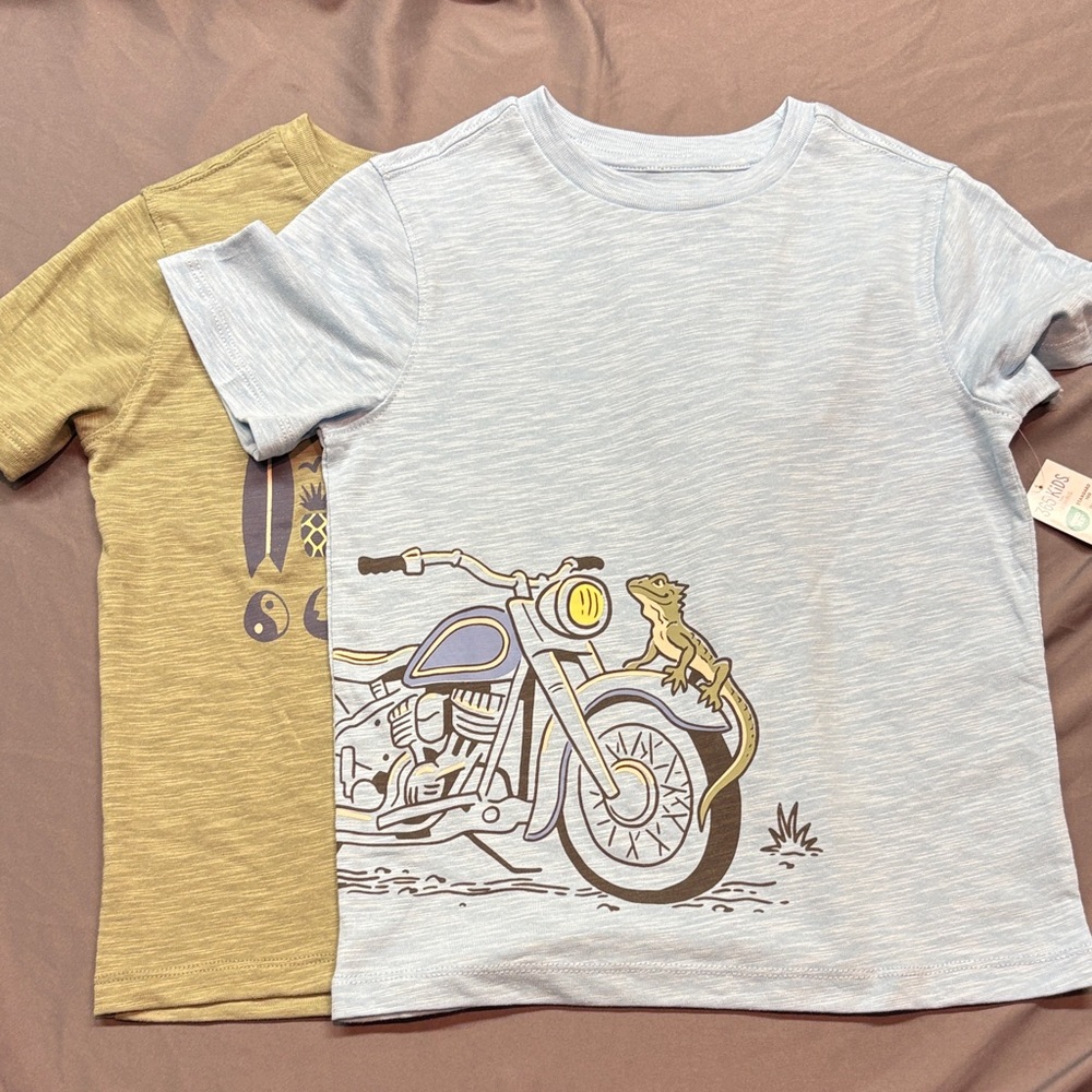 365Kids Graphic T-Shirt Set - Blue and Olive Size‎ 6 NWT